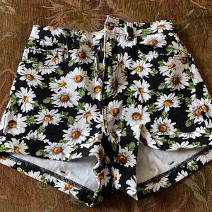 American Apparel high wasted sunflower shorts